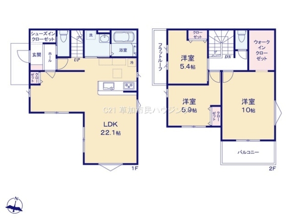 草加市青柳8丁目　新築一戸建て　2期