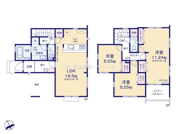 草加市新善町　新築一戸建て　5号棟