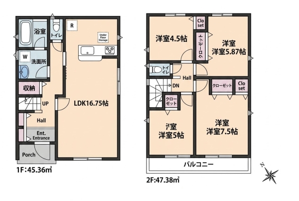 八潮市南川崎　新築一戸建て　第15　3号棟