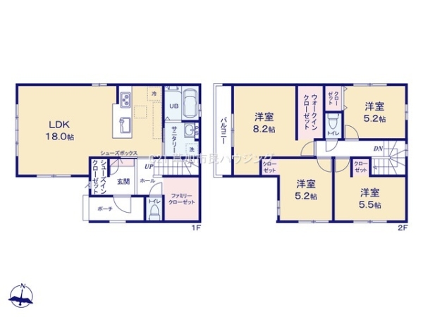 草加市稲荷6丁目　新築一戸建て　4期