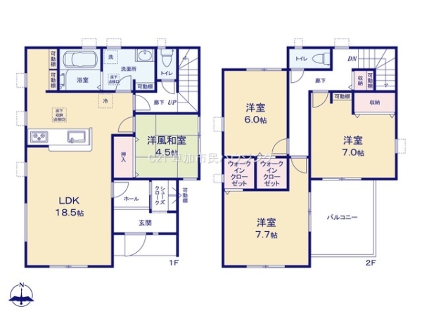 草加市稲荷4丁目　新築一戸建て