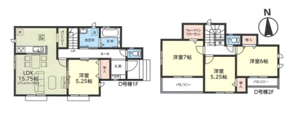 草加市氷川町　新築一戸建て　D号棟
