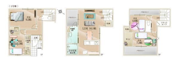 八潮市大瀬　新築一戸建て　1期