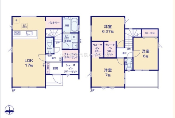 草加市谷塚上町　新築一戸建て　8期2号棟