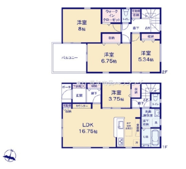 八潮市南川崎　新築一戸建て　10期1号棟