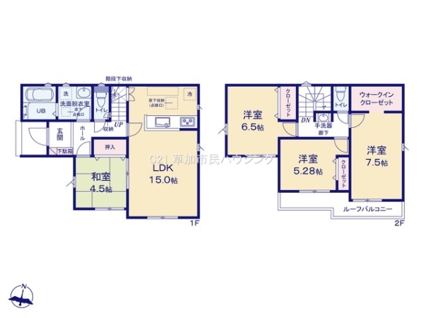 草加市苗塚町　新築一戸建て　23　1期6号棟