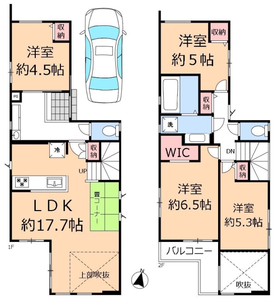 八潮市中央2丁目　新築一戸建て　1期　B号棟