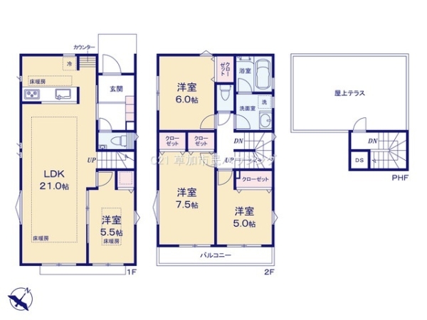 草加市新里町　新築一戸建て　VII期5号棟