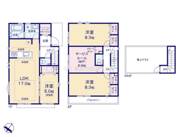 草加市新里町　新築一戸建て　VII期4号棟