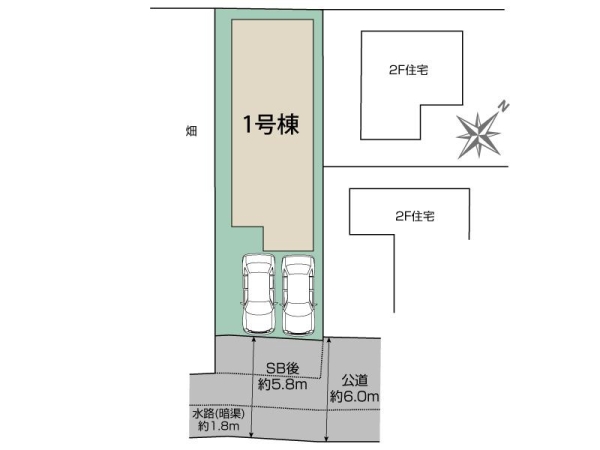 草加市新里町 新築一戸建て 6期(区画図)