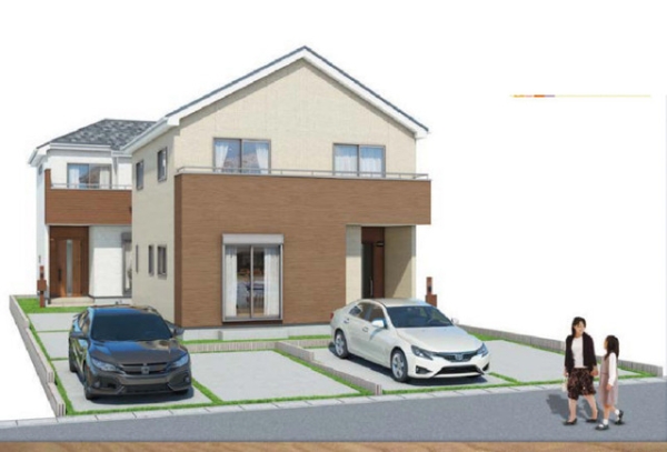 草加市稲荷4丁目　新築一戸建て　B号棟