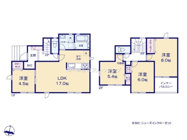 草加市苗塚町　新築一戸建て　第1期16号棟