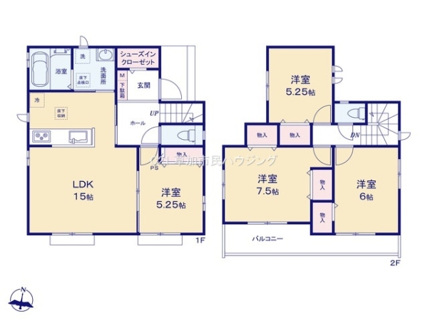 草加市谷塚仲町　新築一戸建て　E号棟