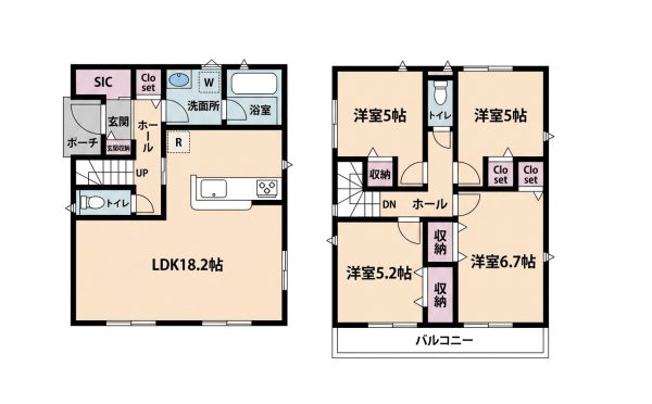 八潮市南川崎　新築一戸建て　第15　7号棟