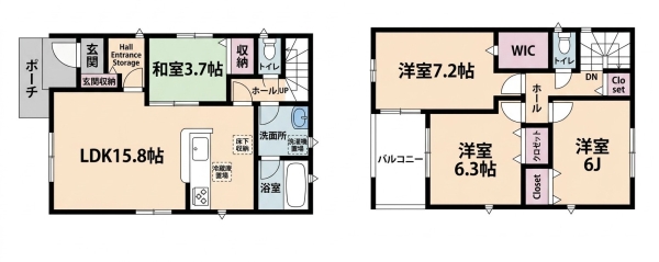 八潮市南川崎　新築一戸建て　第15　5号棟