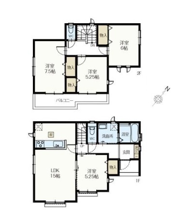 八潮市鶴ケ曽根　新築一戸建て　B号棟