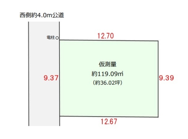 草加市氷川町　売地　18期