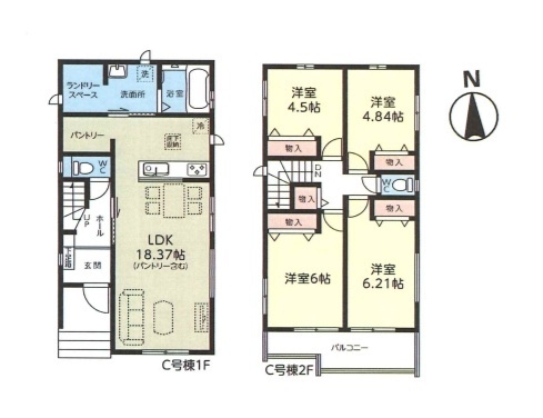 草加市氷川町　新築一戸建て　C号棟