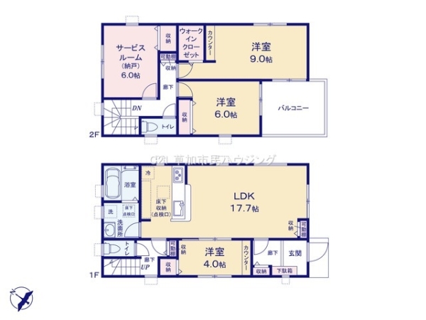 八潮市大字二丁目　新築一戸建て　6期1号棟