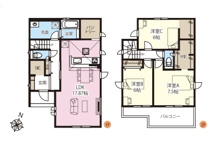 八潮市中央3丁目　新築一戸建て　7期2号棟
