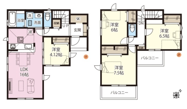 草加市八幡町　新築一戸建て　9期6号棟
