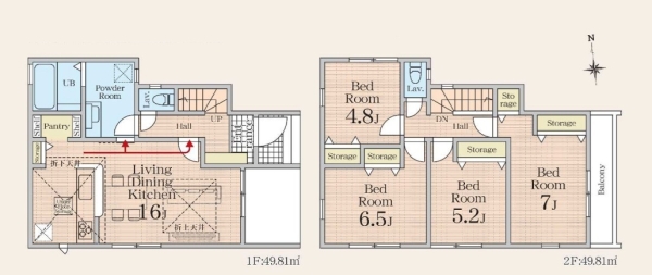 草加市花栗4丁目　新築一戸建て　3期