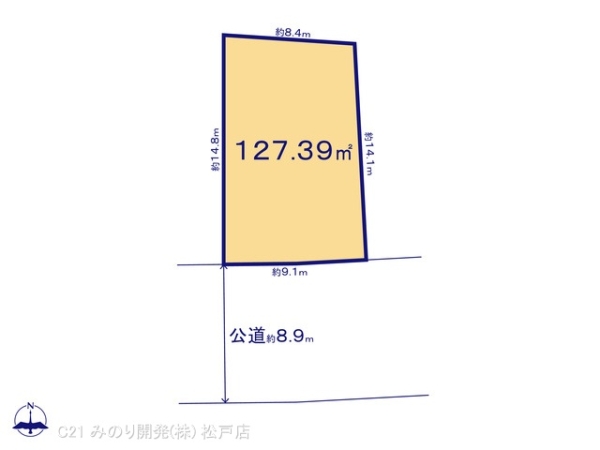 松戸市二十世紀が丘柿の木町の売土地