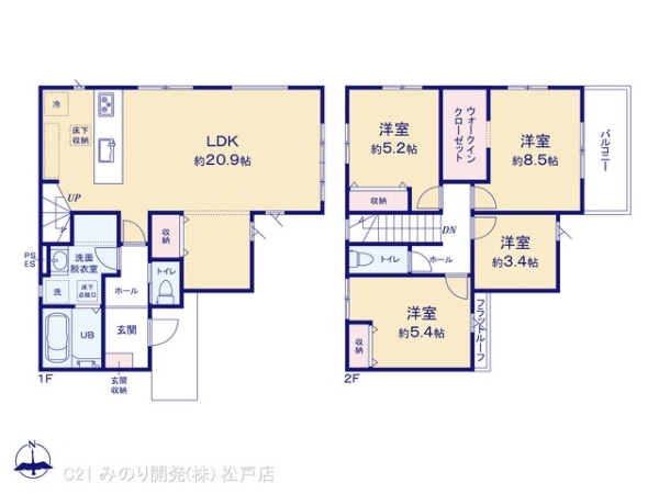 流山市三輪野山１丁目の新築一戸建