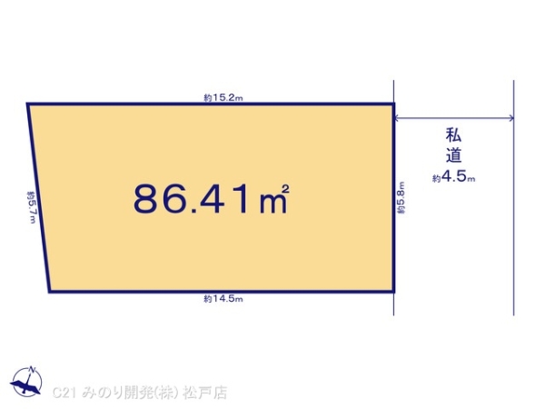 鎌ケ谷市東道野辺3丁目の売土地