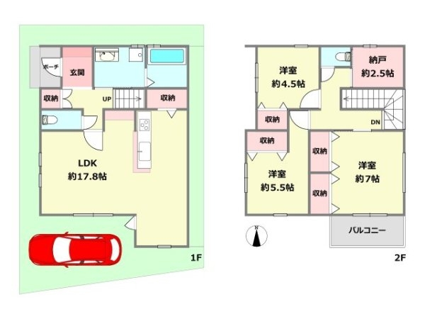 尼崎市三反田1丁目新築一戸建て(間取り)