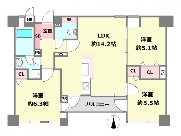 パレ北武庫之荘V壱号棟