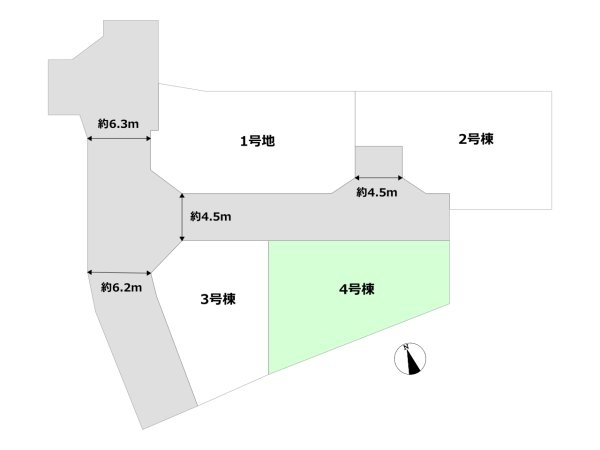 リナージュ川西笹部2丁目24-2期 全4区画(区画図)
