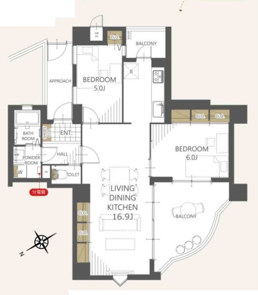 パレ武庫川プルミエールⅢ2号棟(間取り)