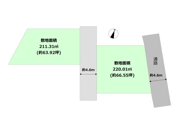 川西市錦松台の土地