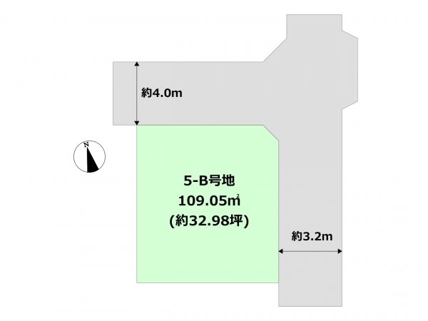 神戸市東灘区本山北町5丁目売り土地　5-B号地