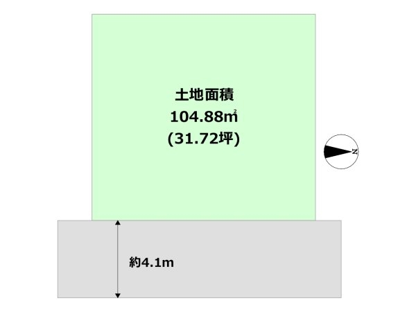 川西市南花屋敷１期　全１区画【建築条件無し土地】