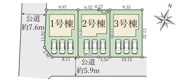 テラシエ宝塚市中山五月台3期　全3区画