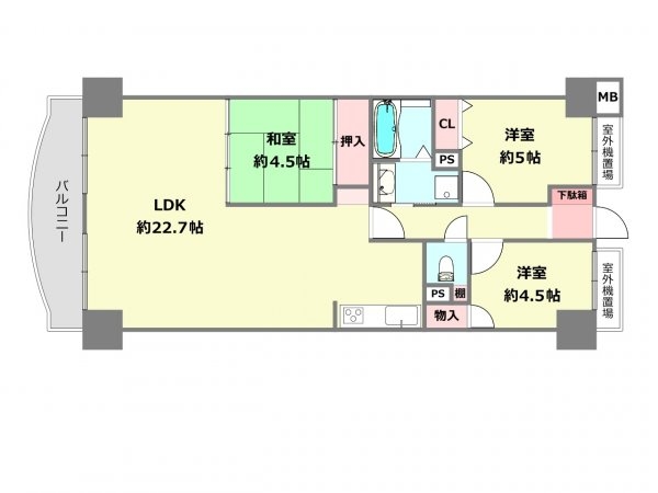 シャンテ川西5号棟