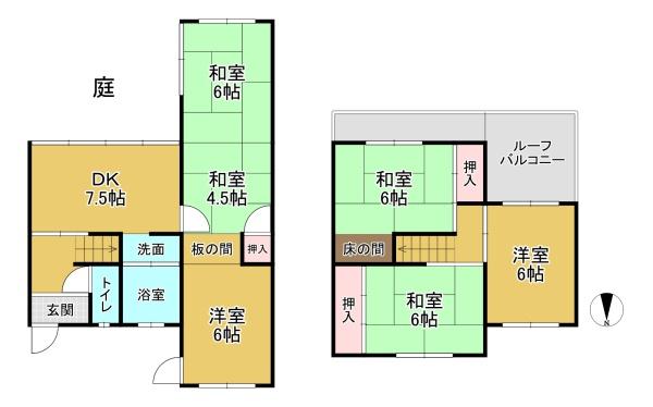 乙訓郡大山崎町字円明寺小字若宮前の中古テラスハウス