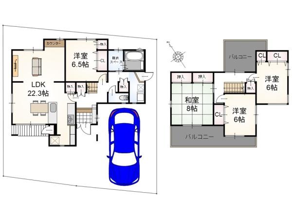 長岡京市河陽が丘１丁目の中古一戸建て