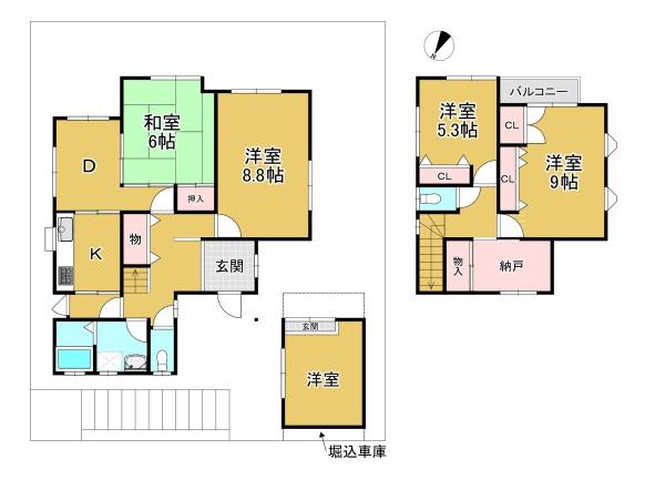 長岡京市光風台の中古一戸建て