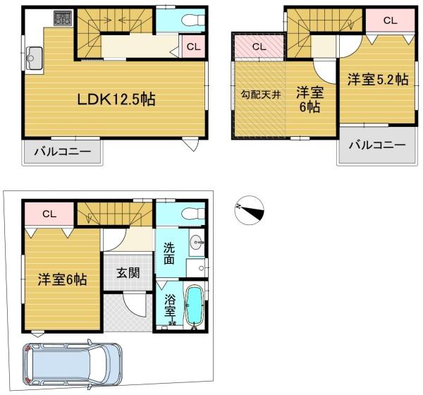 向日市物集女町出口の新築一戸建