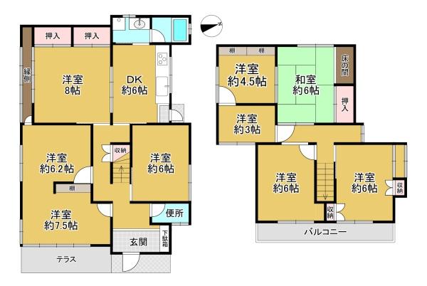 長岡京市奥海印寺太鼓山の中古一戸建て