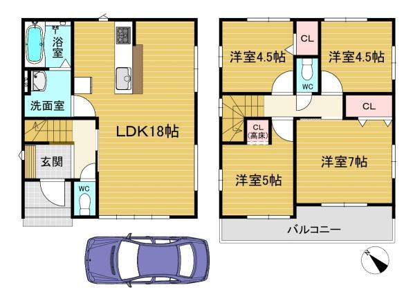 長岡京市勝竜寺の新築一戸建