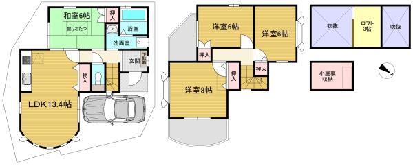 京都市西京区樫原盆山の中古一戸建