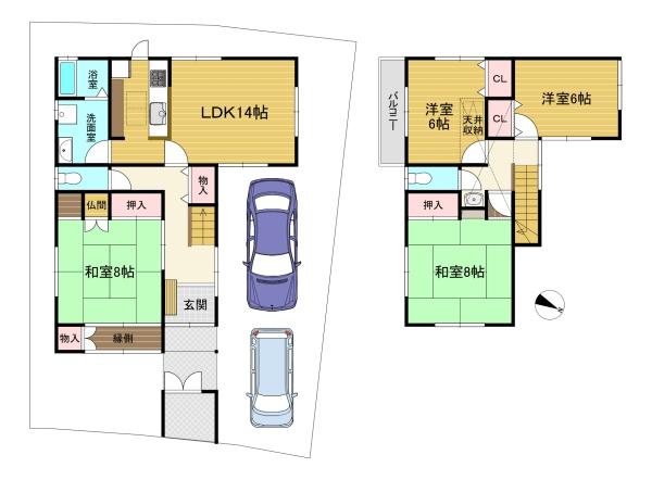 京都市西京区御陵峰ケ堂町２丁目の中古一戸建