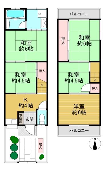 長岡京市西の京の中古テラスハウス