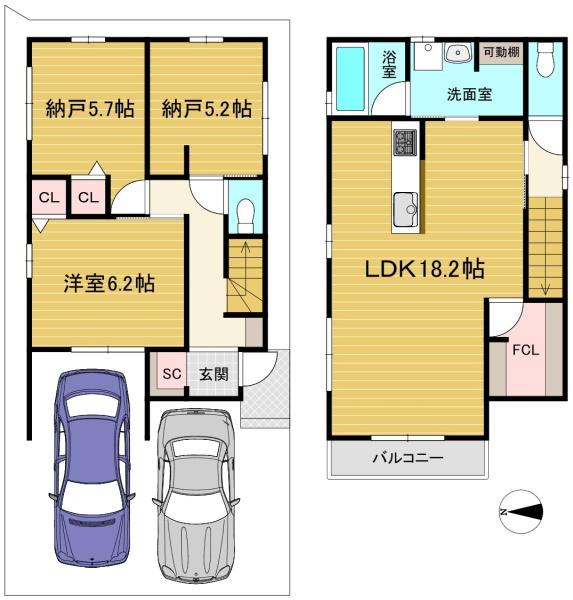 乙訓郡大山崎町字大山崎小字鏡田の新築一戸建