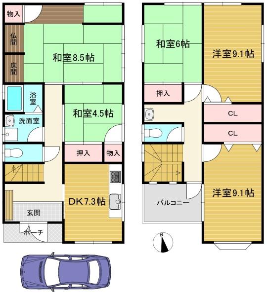 京都市南区吉祥院這登東町の中古一戸建
