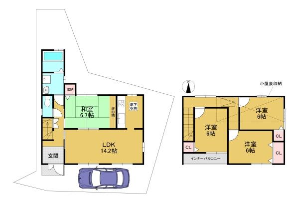 長岡京市緑が丘の中古一戸建
